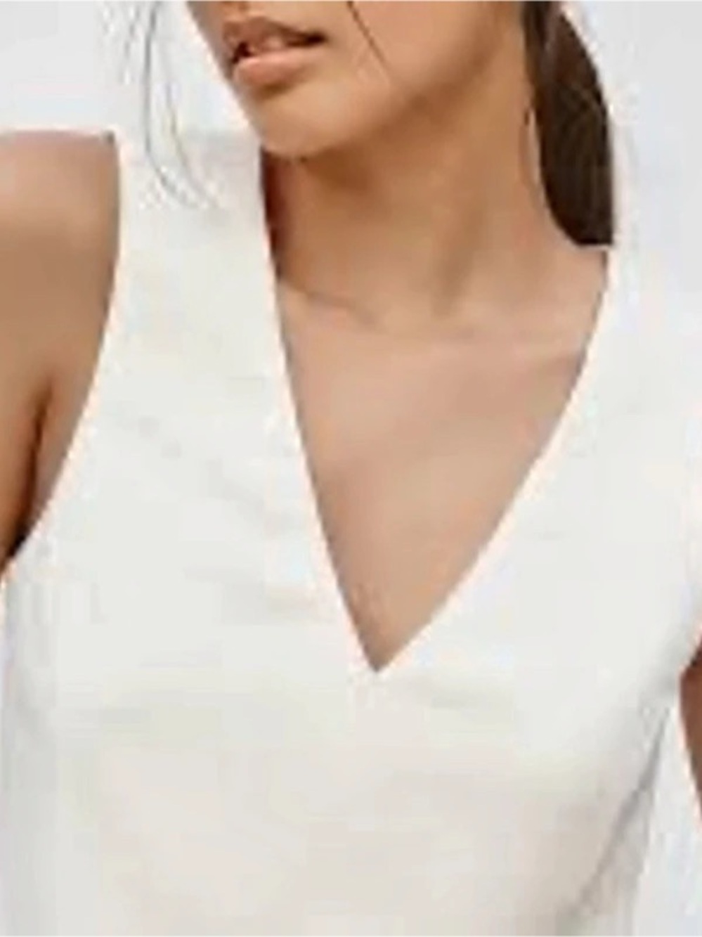 Wilfred Dauphine Crop Top V-Neck White XXS